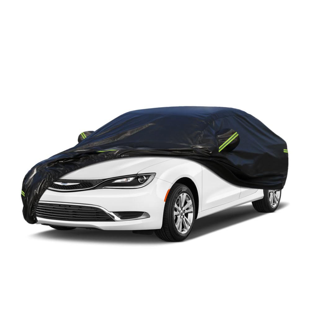 Kaugung 6 Layers Car Cover Custom Fit Chrysler 200 from 2010 to 2025, Waterproof All Weather Resistant Outdoor Indoor Sun Rain D