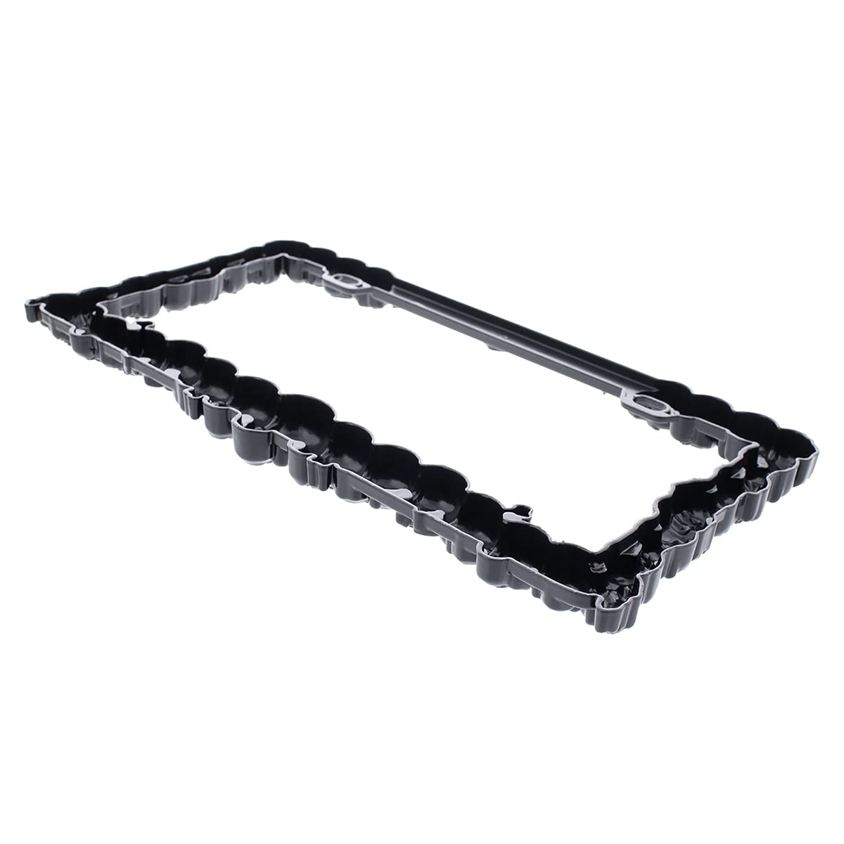 United Pacific Universal Die-Cast Metal, Black Skull License Plate Frame Holder For Cars, Trucks, Rvs, Semi, Tough & Durable Car