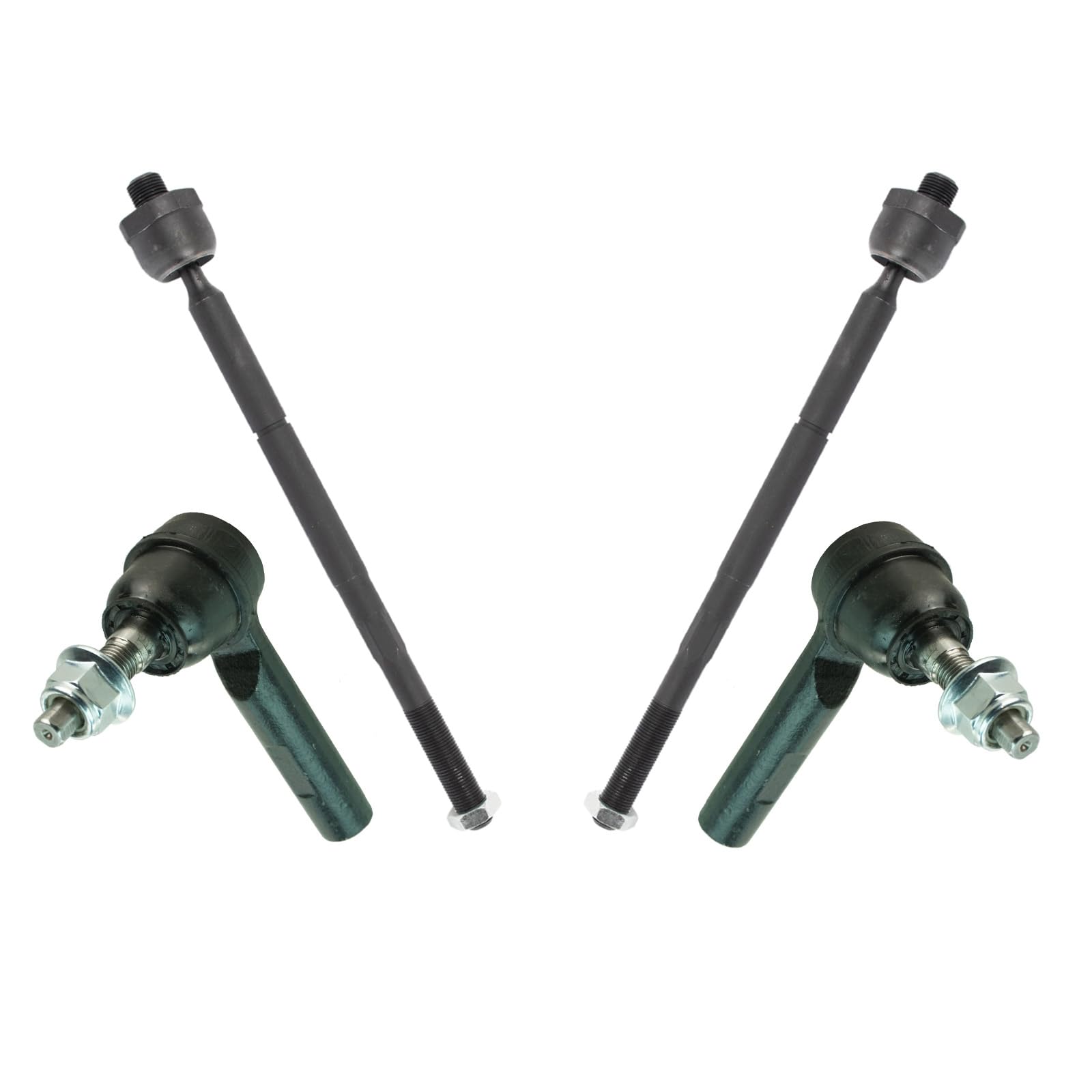 Trq Front Inner And Outer Tie Rod Set Compatible With 2015-2022 Chrysler 300 Dodge Challenger Charger