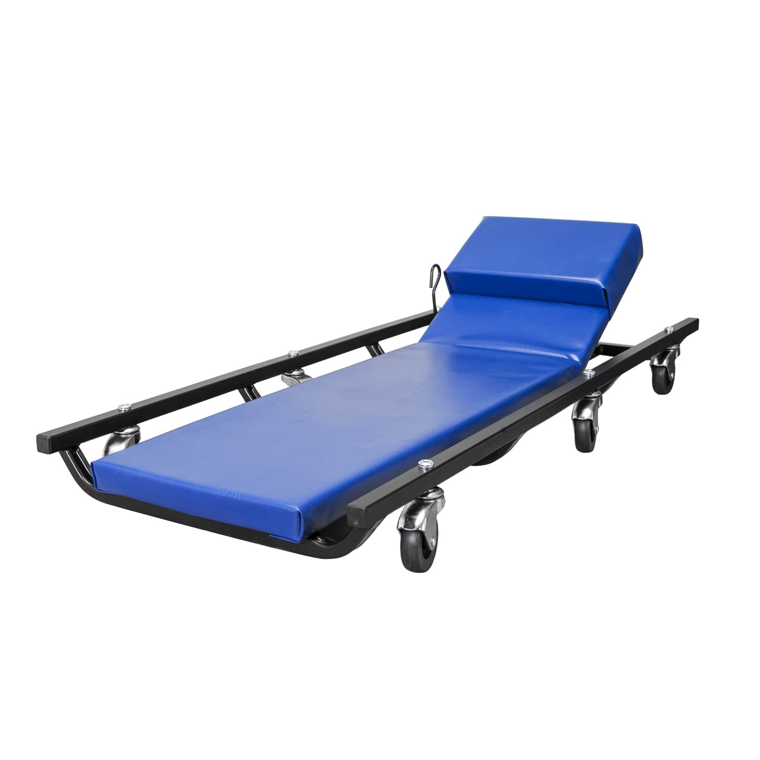 Big Red 40'' Padded Rolling Garage/Shop Creeper With Adjustable Headrest And 6 Casters,Mechanic Cart, Blue Tr6452 Torin