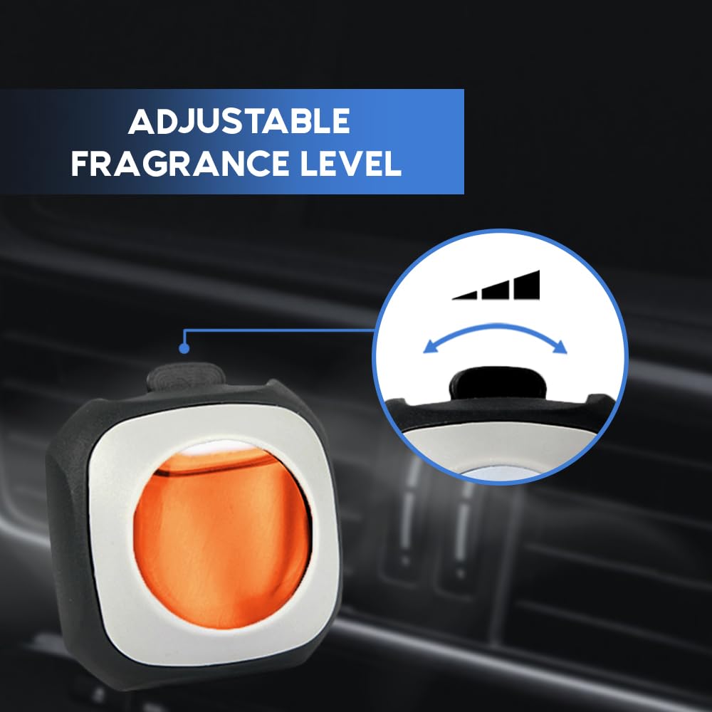 Air Jungles Eleu Pomelo Scent Car Air Freshener Clip, 6 Vent Clips, 4 Ml Each, Long Lasting Air Freshener, Up To 180 Days Car Re