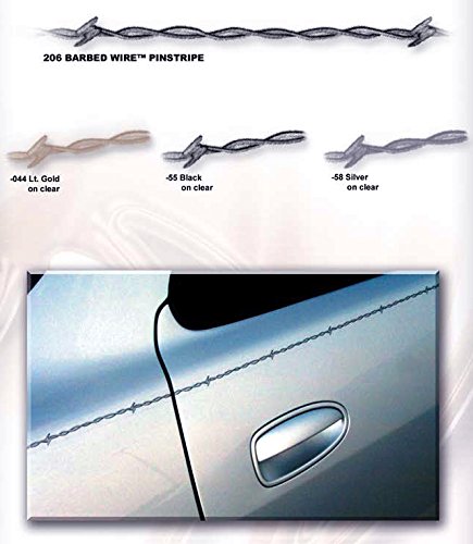 Sharpline 206 Barbed Wire Accent Stripe - 1/2" x 150' - Vinyl - Silver Metallic on Clear
