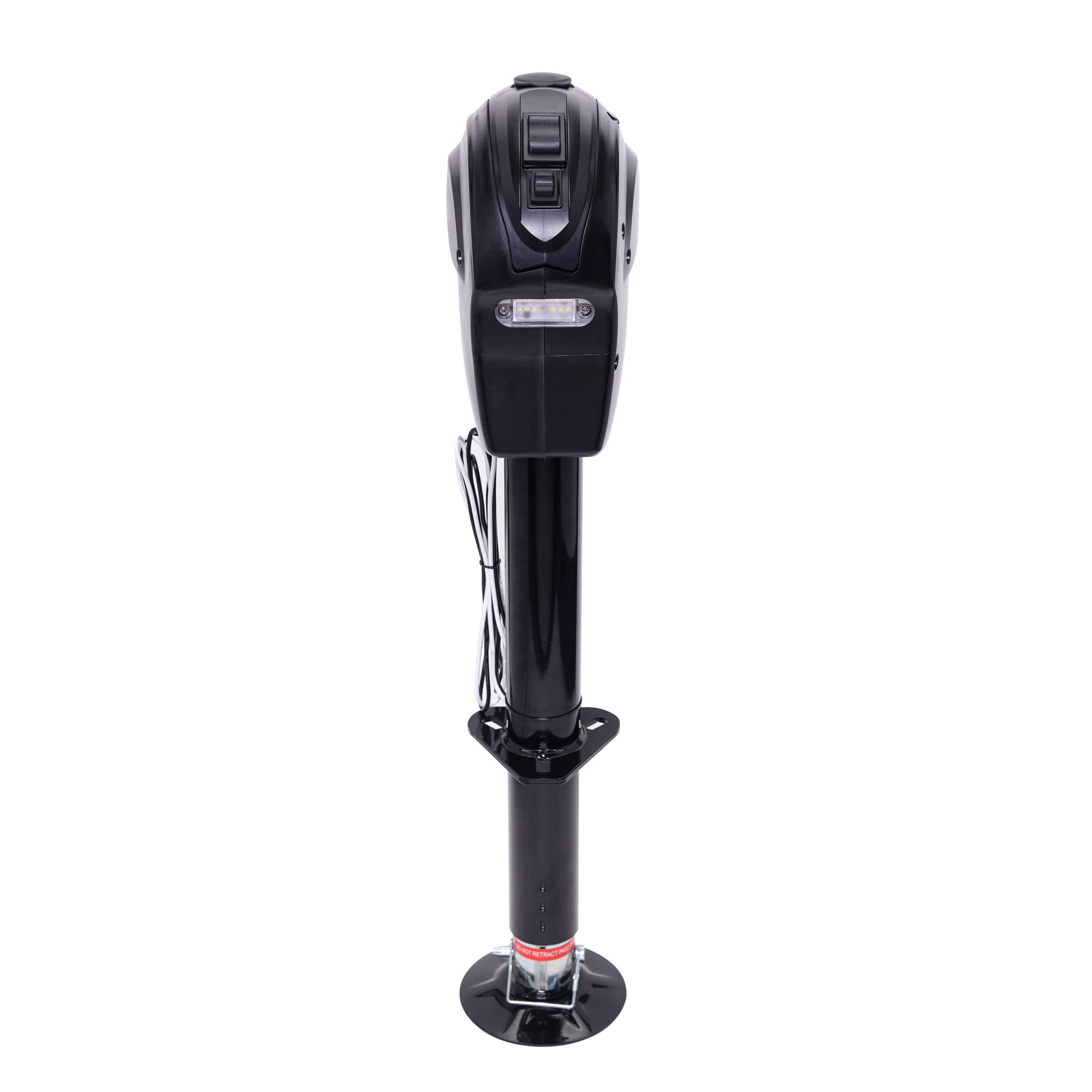 POLESTAR Electric Trailer Jack 5000lbs A-Frame 12V DC with Waterproof Cover & LED Light, Black, Model 10201091