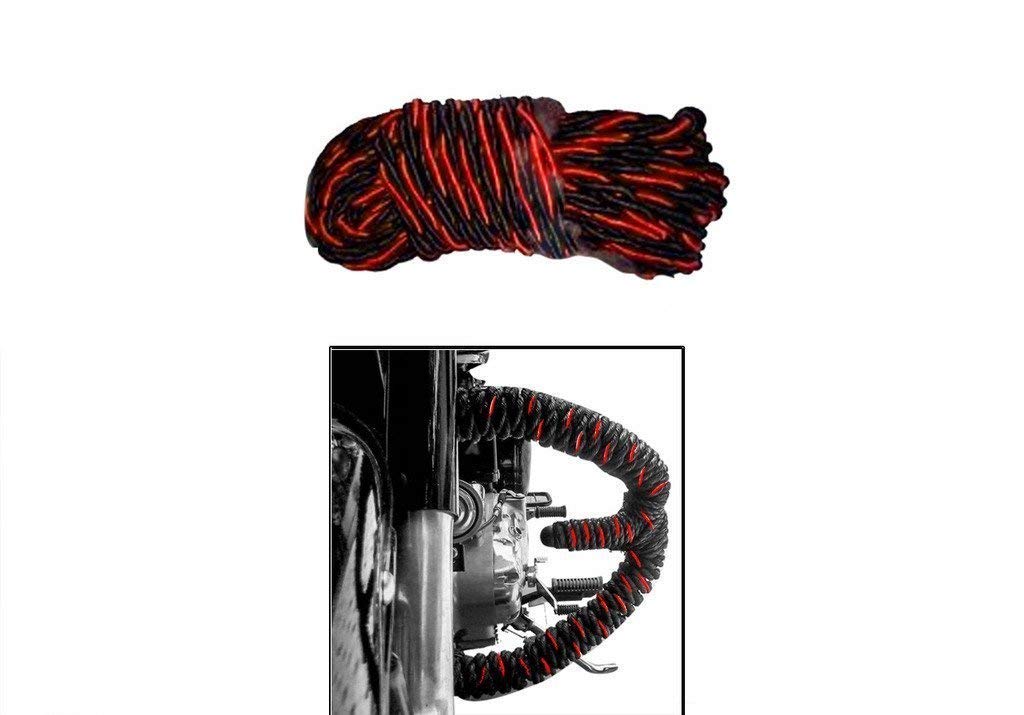 Guance Black & Red Leg Guard Rope For Royal Enfield Standard 350 Bs3 And Bs4 Model
