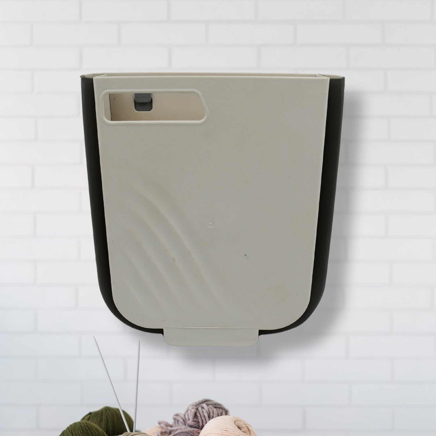 Collapsible Hanging Trash Can for Kitchen Cabinet Door | Foldable Waste Bin for Car, Bathroom & Office | Portable Space Saving G