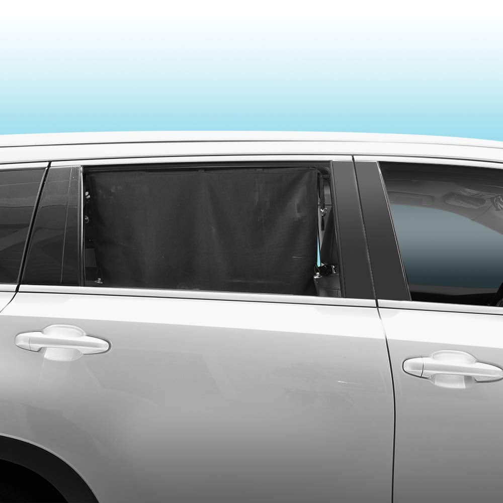ggomaART Car Side Window Sun Shade - Universal Reversible Magnetic Curtain for Baby and Kids with Sun Protection Block Damage fr
