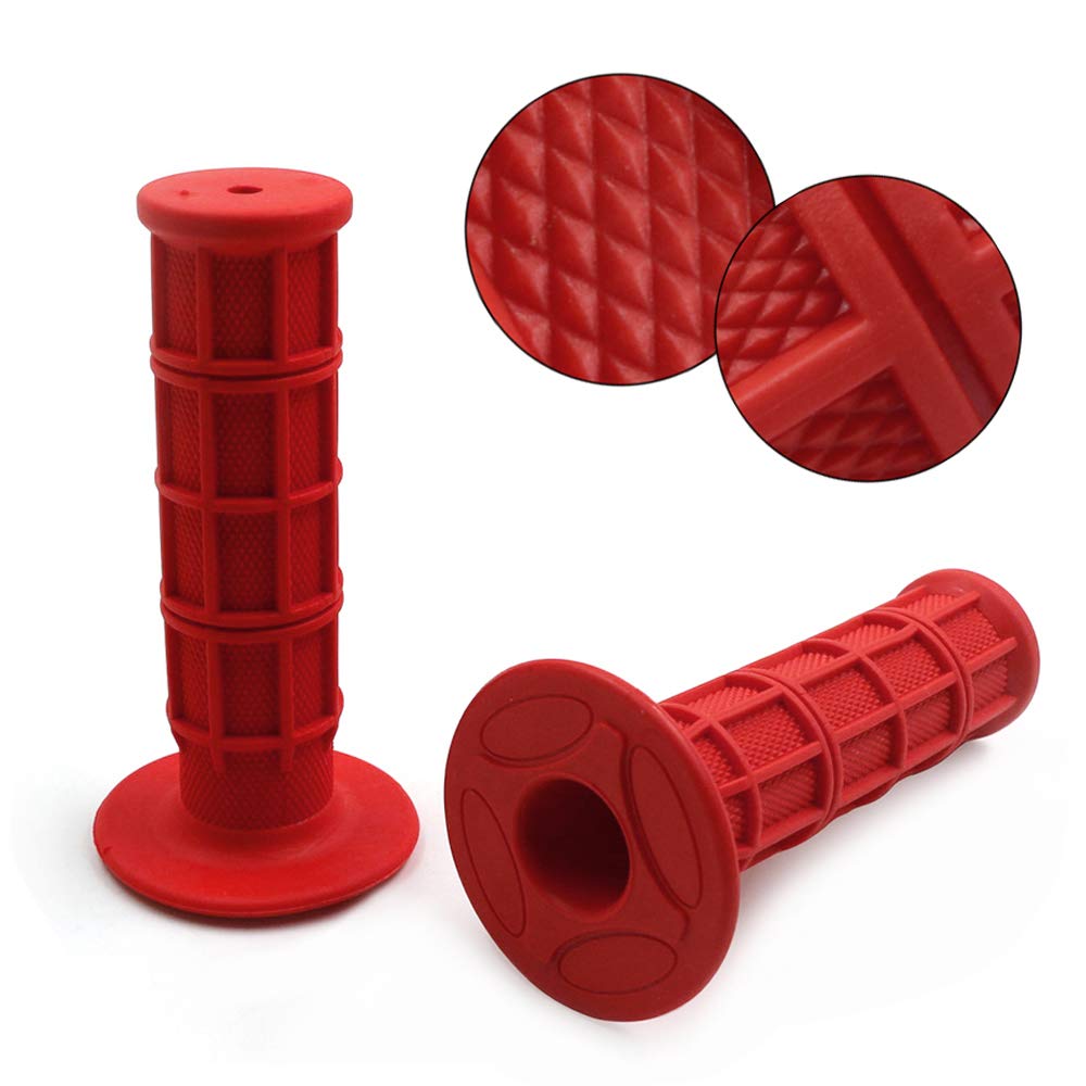 Worldmotop Motorcycle Handlebar Grips Non-Slip Soft Rubber Grips Handlebar With 7/8' 22Mm 24Mm Replacement For All Off Road Atv Dirt Bike, Bike Handle Grips(Green)