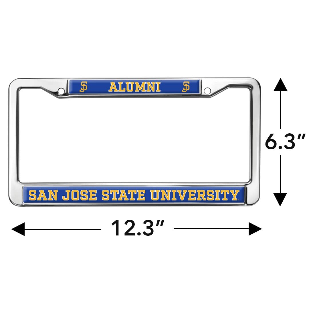 GRAPHICS & MORE San Jose State Alumni License Plate Frame - Full Size Metal, One Size, San Jose State Color