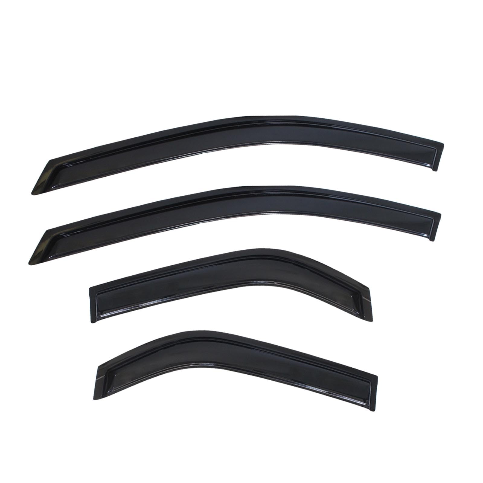 Window Visor Compatible with 2003-2007 Cadillac CTS, Slim Style Acrylic Black Sun Rain Guards Cover by IKON MOTORSPORTS, 2004 20