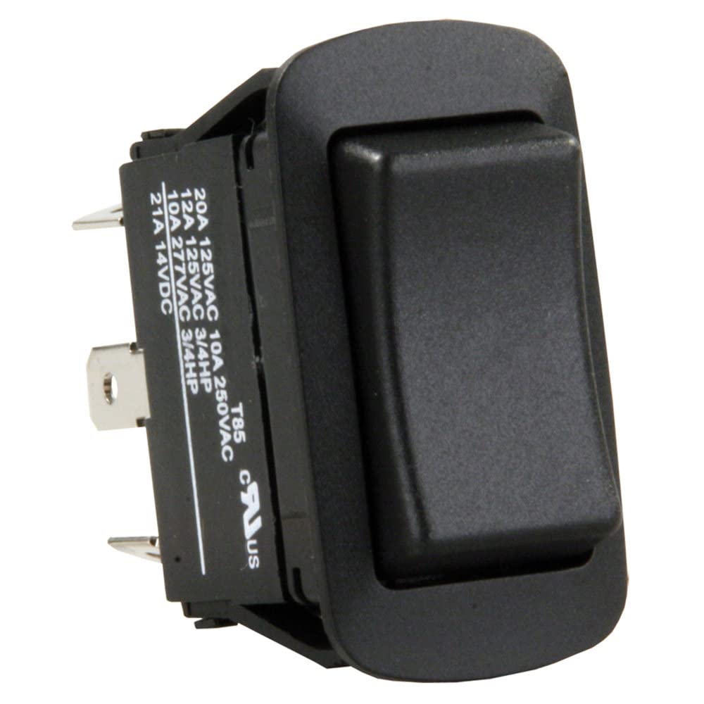 JR Products 13845 Water Resistant On/Off/Momentary-on Switch , Black