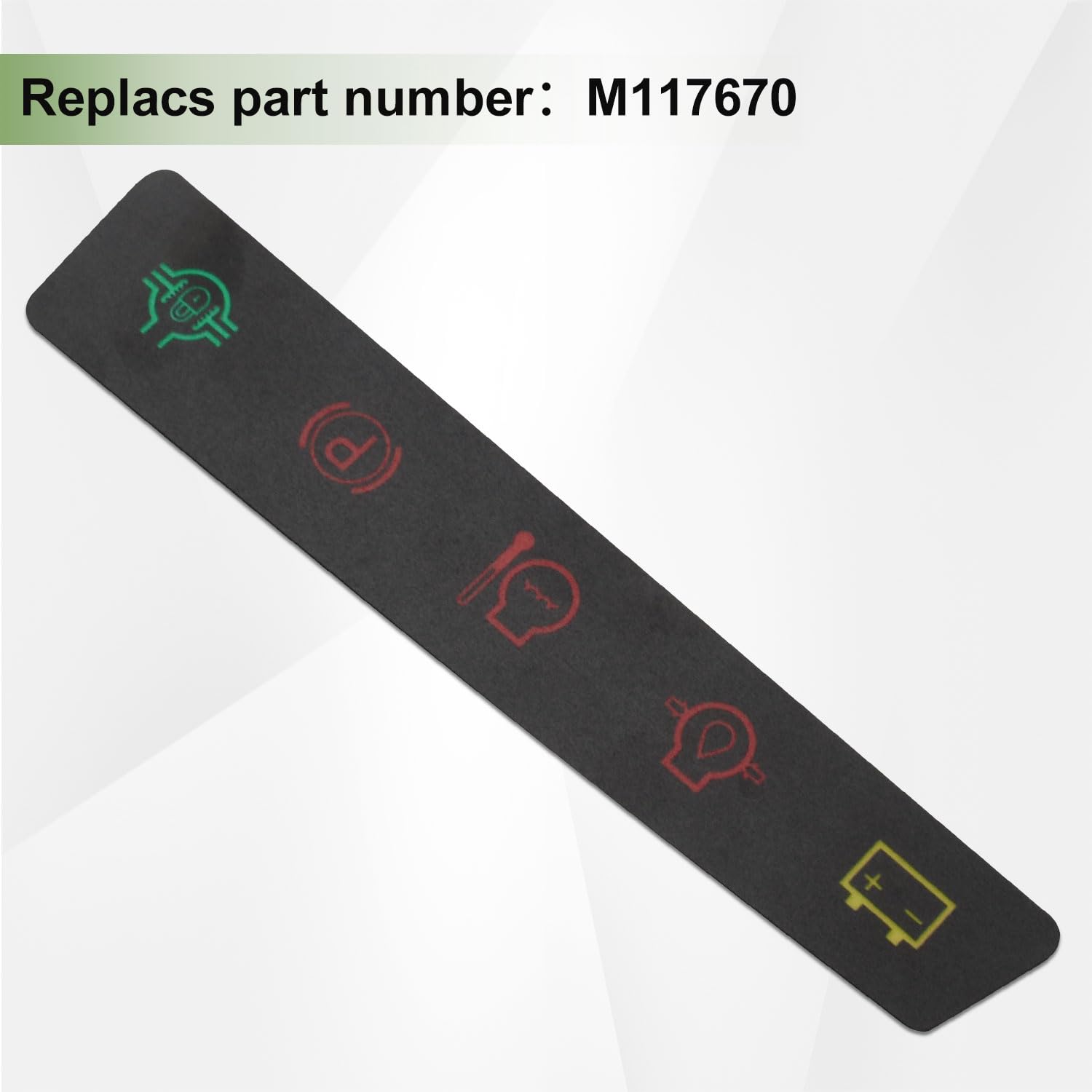 LIZEWEI Dash Panel Decal for John Deere Gators - Vinyl, Gray, Model TZ670-1, Compatible with 4X2, 6X4 Below Serial #022482