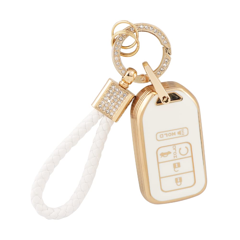 Pifoog Key Fob Cover For Honda Civic Accord Crv Passort Pilot Insight Accessories 5 Buttons Car Remote Keys Case Shell Protector