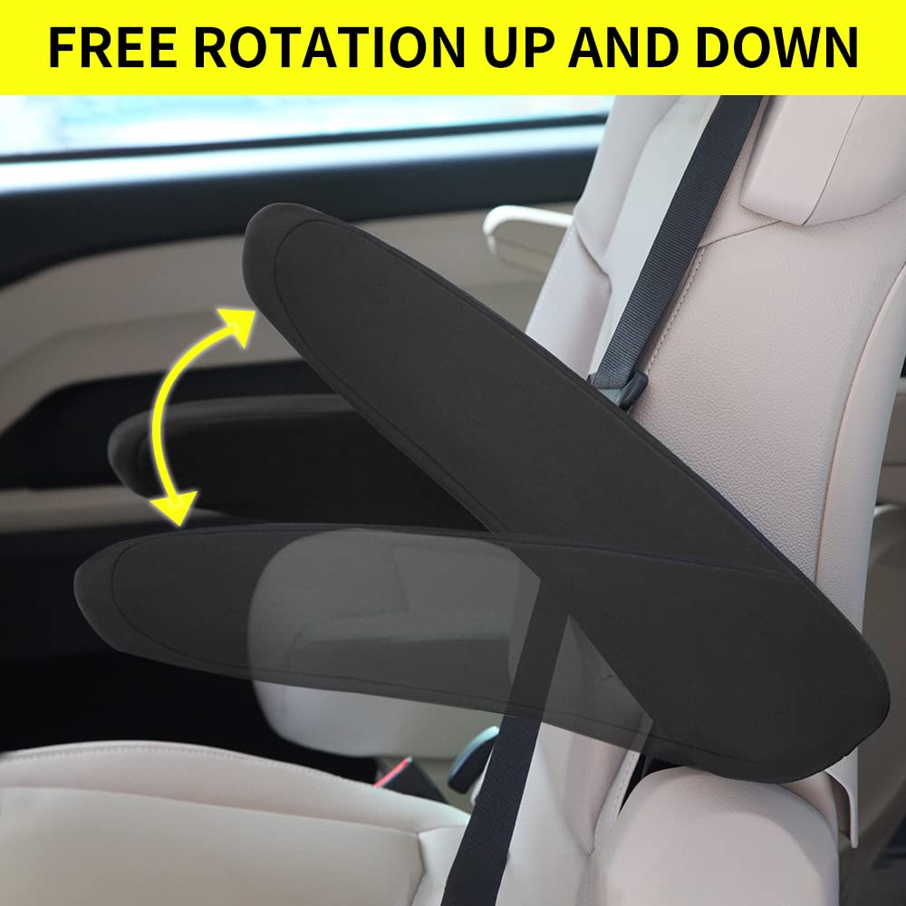 Aomsazto For Honda Crv 2011-2014 Seat Armrest Covers Black Arm Rest Cover Replacement Fabric One Pair