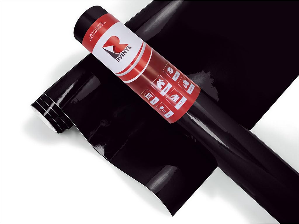 3M 2080 Series G12 Gloss Black Dual Cast Thick Vinyl Car Wrapping Film - 1Ft X 1Ft - 1Sq Ft - Bubble Free Vehicle Sheet Roll