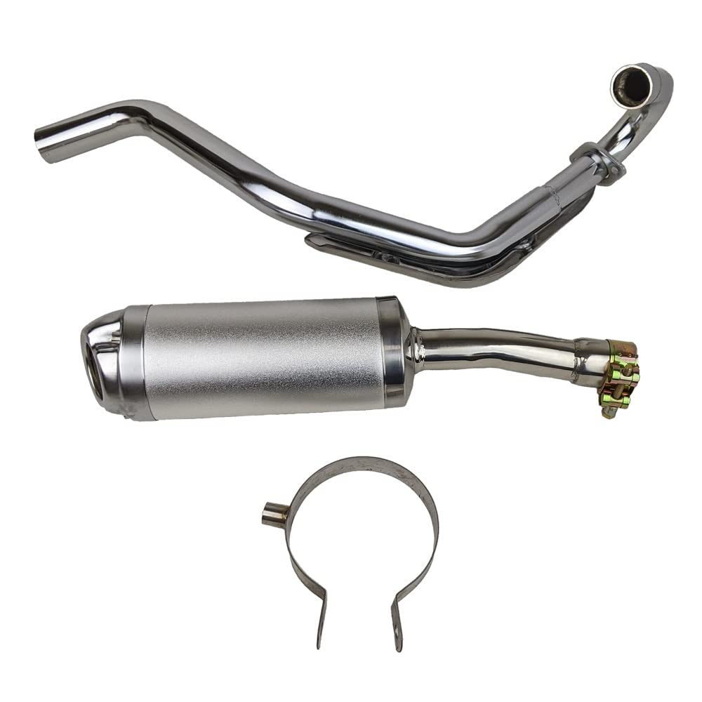 RedCap Muffler Exhaust Assembly for X15 X16 X18 Apollo 125cc Dirt Bike, Alloy Steel, Model EXHS-071, 2019-2022
