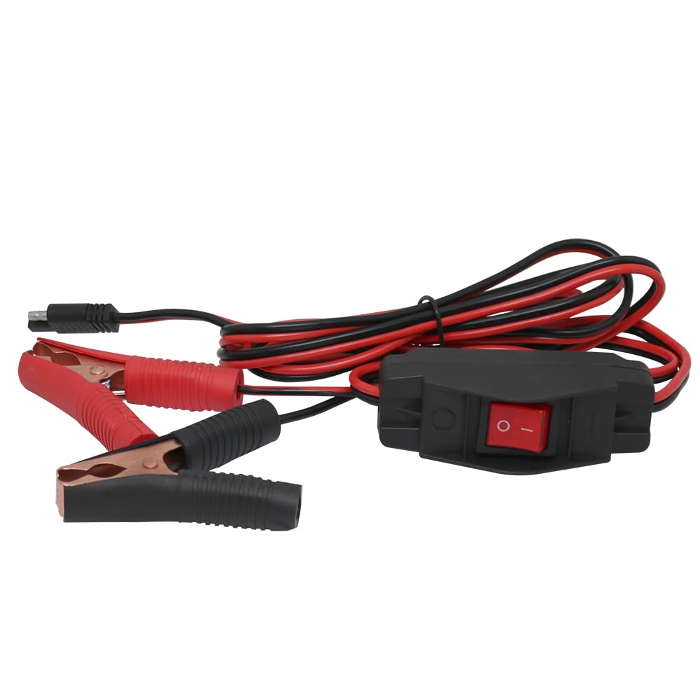 Valley Industries 12-Volt Heavy-Duty Alligator Clamp Wire Harness - 12AWG, 20AMP, 8-feet