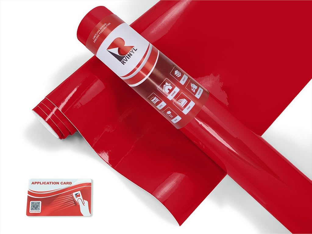 Avery Dennison Sw900 433-O In Gloss Cardinal Red - Dual Layered Vinyl Car Supreme Wrapping Film - 2Ft X 5Ft - Vehicle Sheet Roll