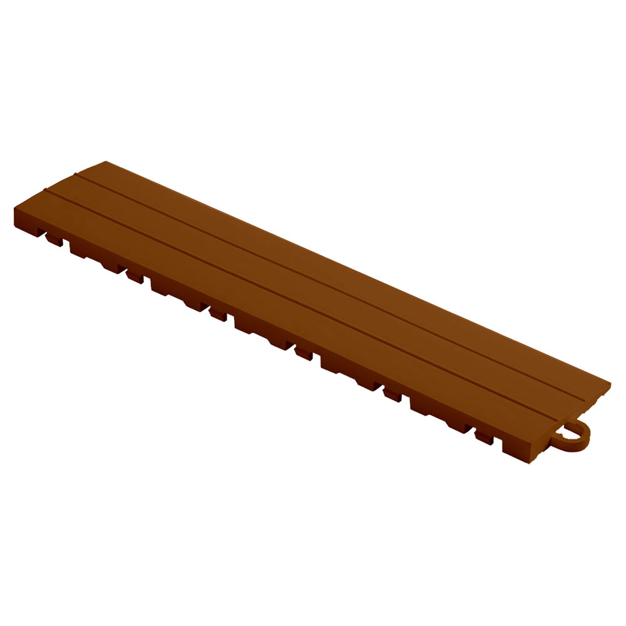 Speedway Diamond Pegged Edge for Interlocking Garage Floor Tiles, 12 x 2.75-Inch, Brown, 10 Piece Set