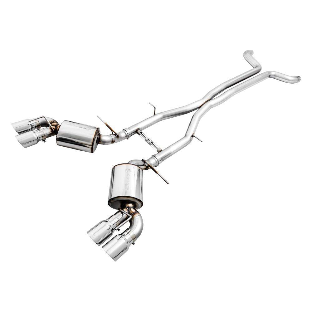 Awe Tuning 16-19 Chevy Camaro Ss Non-Res Cat-Back Exhaust - Track Edition (Quad Chrome Silver Tips) - 3020-42066