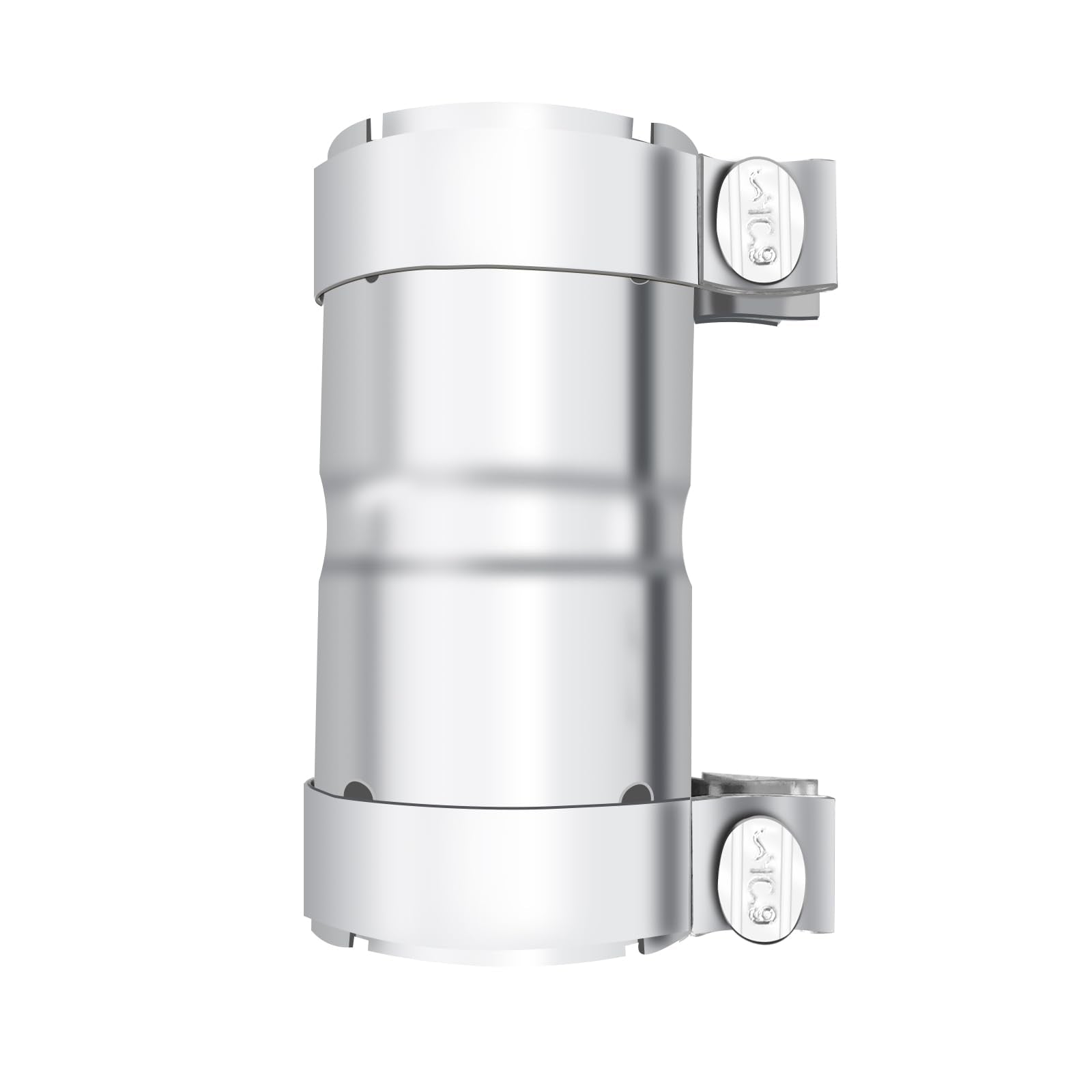 Stainless Steel 2.5 to 2.5 Inch Exhaust Adapter, 2.5 ID Exhaust Reducer Connector Pipe with Clamp