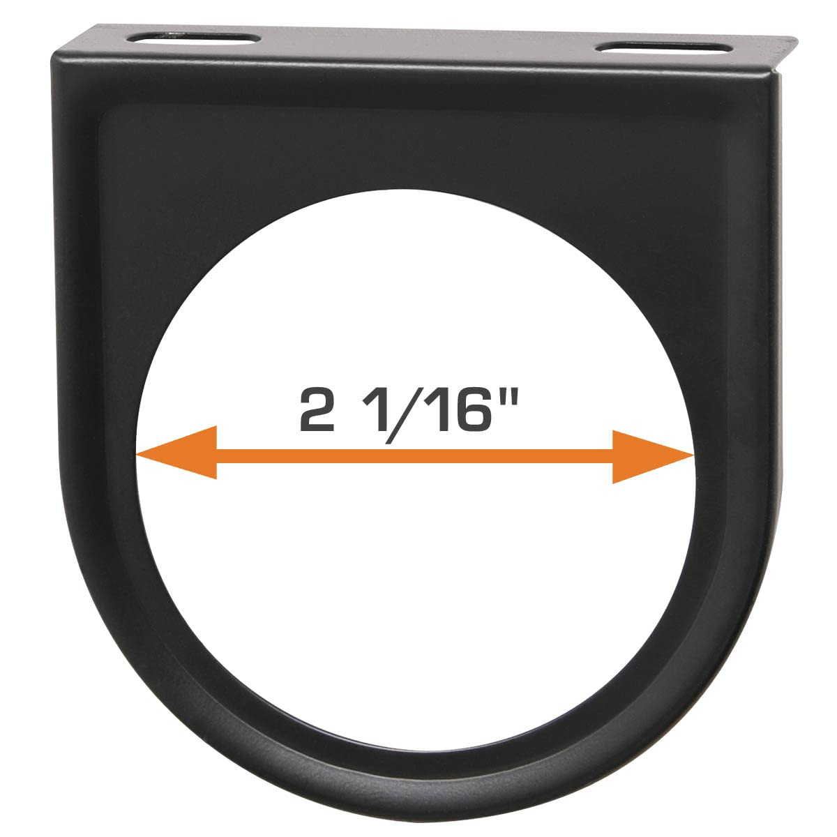 Glowshift Universal Black Single Gauge Mounting Bracket Pod - Fits Any Make/Model - Mounts (1) 2-1/16'' (52Mm) Gauge Under The V