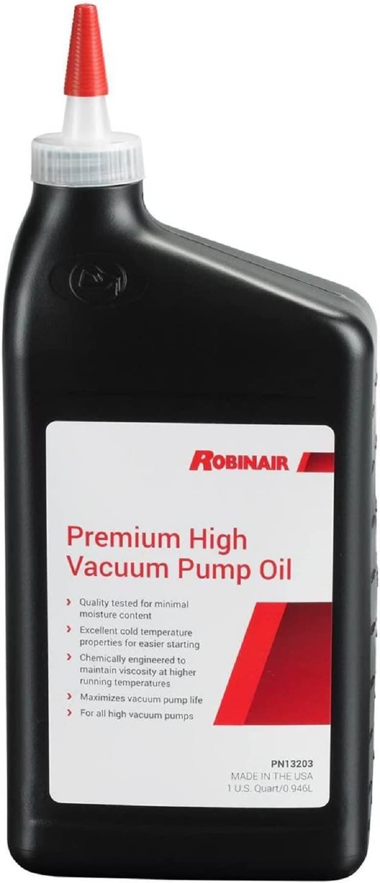 Robinair 13203 High Vacuum Pump Oil - Quart, Black, Premium Quality