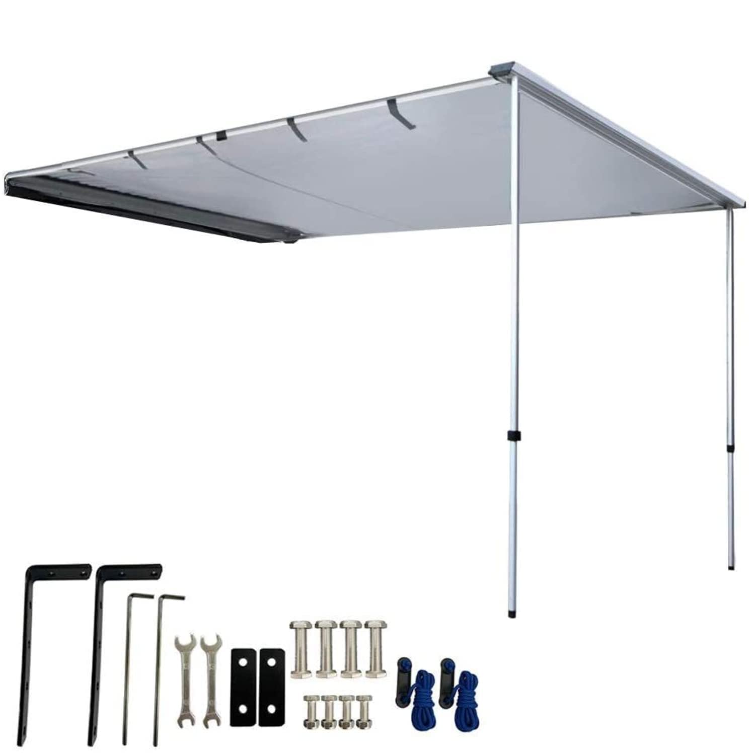 DANCHEL OUTDOOR Car Overlanding Awning PullOut Vehicle Shades, Waterproof Roof Rack Truck Side Awning Shelter SUV Canopy Camper