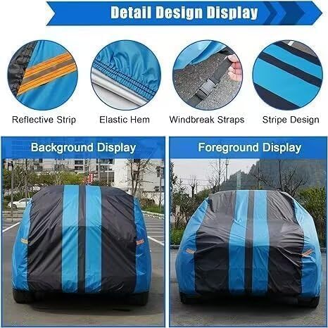Car Cover Waterproof Custom Fit Cadillac CTS/CTS-V (2003-2019), Full Exterior Cover for Automobiles Lightweight Resistant Outdoo
