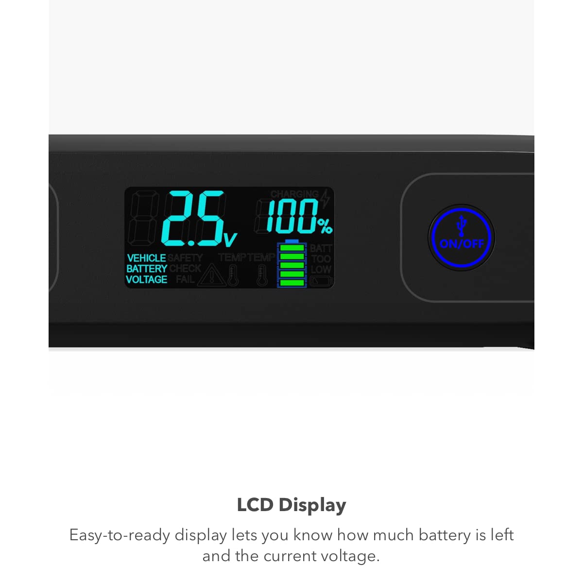 Halo Bolt ACDC Max 55500 mWh Portable Charger & Car Jump Starter - Platinum, Model 801108062, with LCD Display & Flood Light