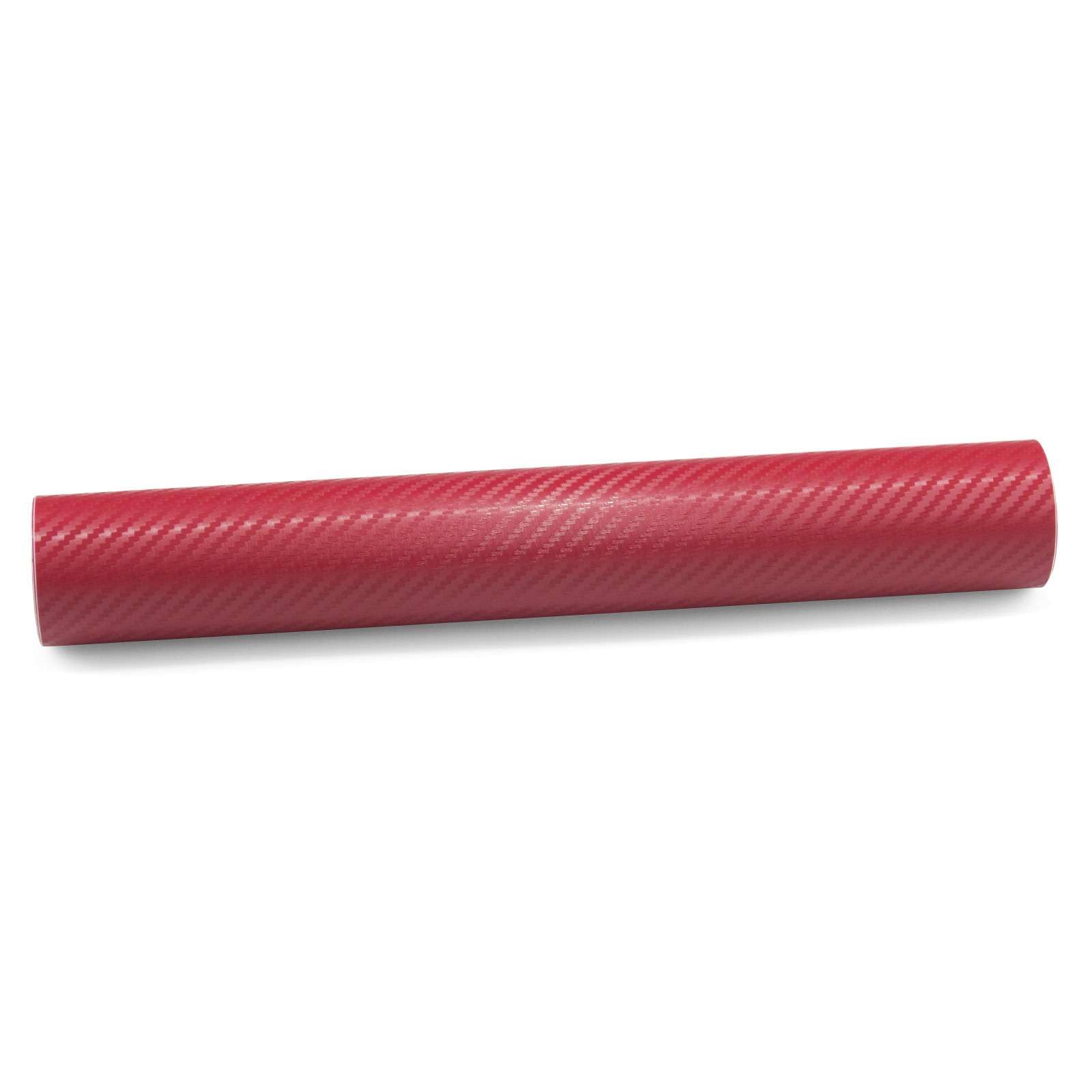 12''x60'' (1FTx5FT) Burgundy 3D Carbon Fiber Textured Matte Flat Vinyl Wrap Auto Car Sticker Decal Film Sheet Bubble Free Air Re