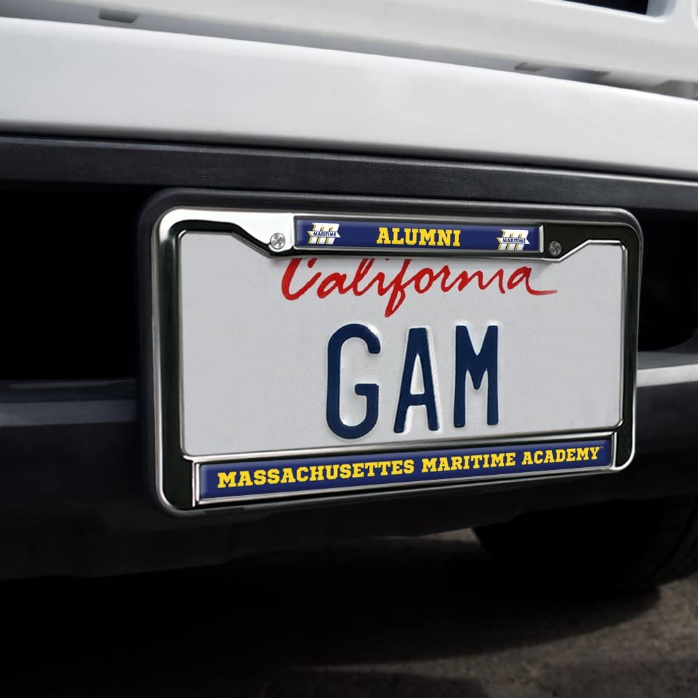 Massachusetts Maritime Alumni Logo Full Size Standard License Plate Metal Frame