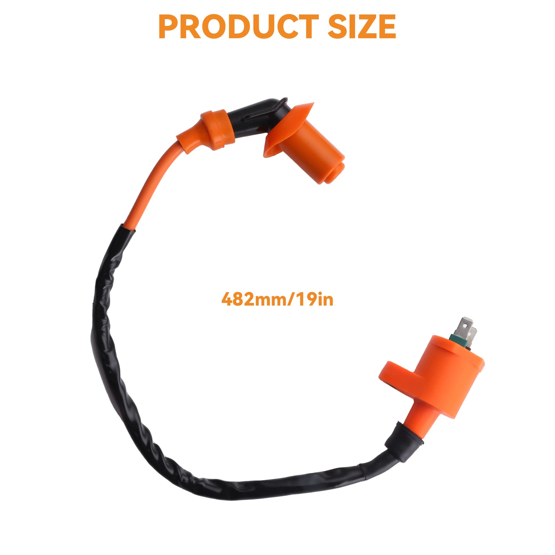 Stylemafia High Performance Racing Ignition Coil Electrode Spark Plug fit for GY6 50cc 150cc 125cc 150cc Chinese ATV Moped Scoot