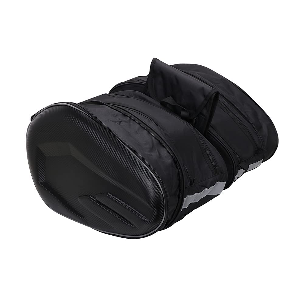 Motorcycle Tail Bag,Dual Motorcycle Seat Bag Backpack Waterproof Luggage Bag Saddle Bags Multifunctional Motorcycle Bags(Red)