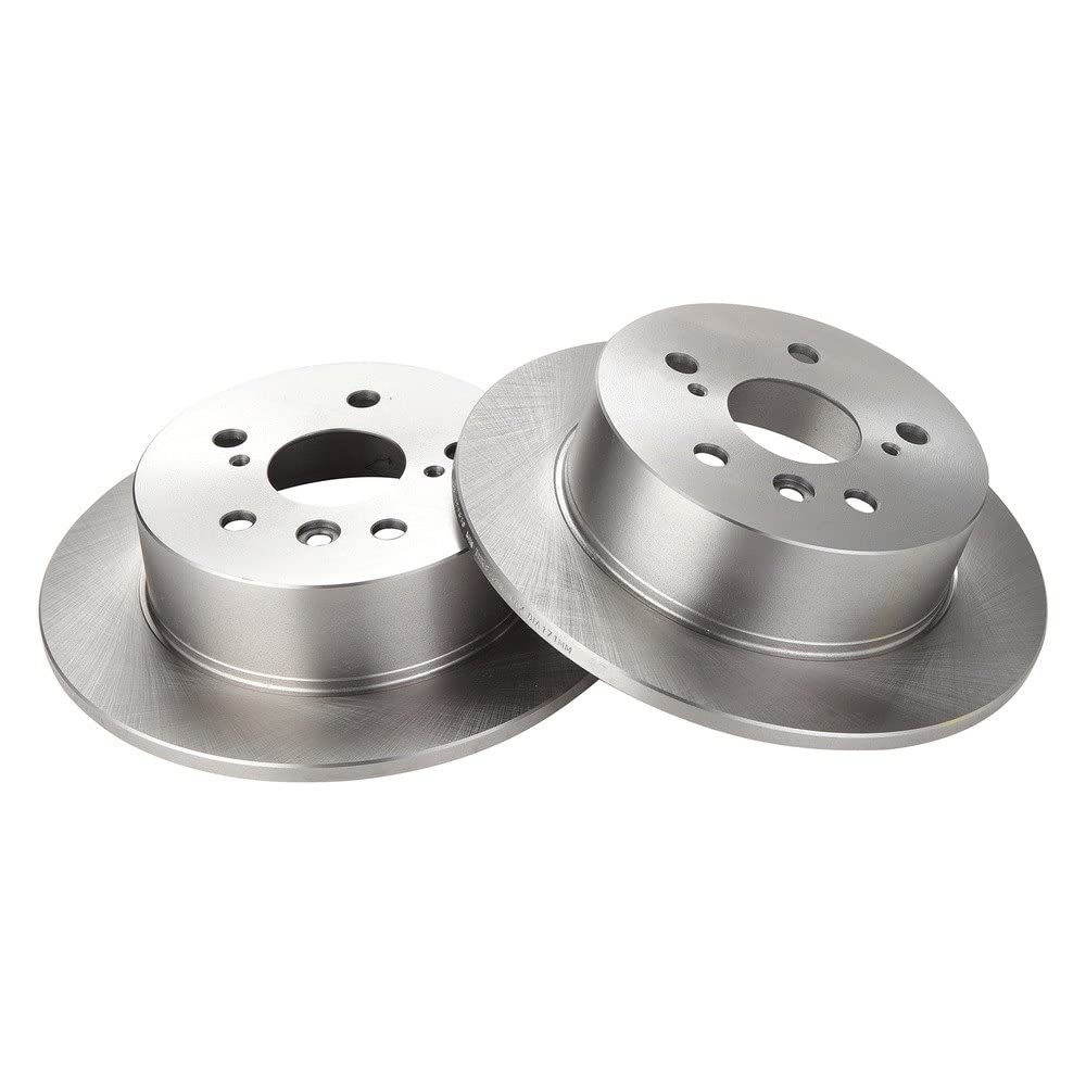Trq Rear Brake Rotors Set Solid Compatible With 2007-2012 Lexus Es350 2008-2012 Toyota Avalon 2007-2011 Camry