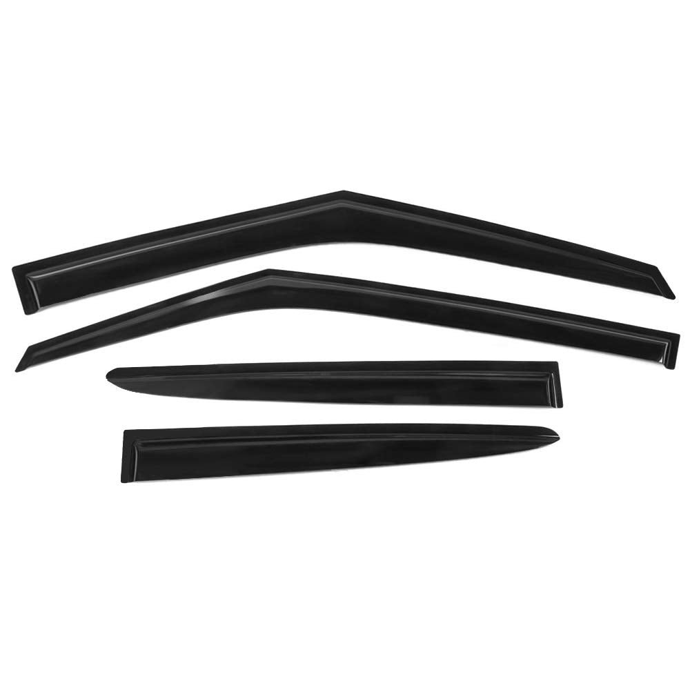 IKON MOTORSPORTS Out Channel Window Visors Compatible with 2011-2018 Hyundai Veloster, Dark Smoke Slim Style Acrylic Car Rain Su
