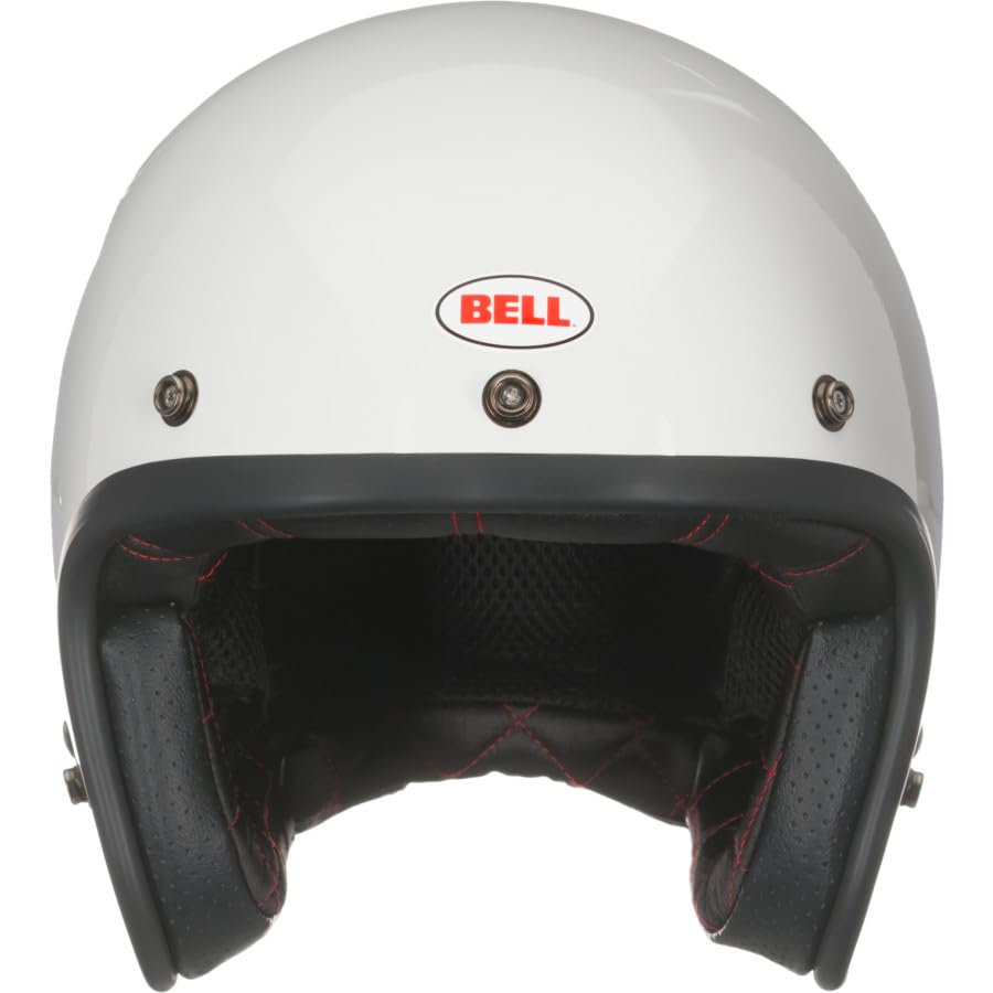 BELL Custom 500 Open-Face Motorcycle Helmet - Large, Vintage White, Model 7049176