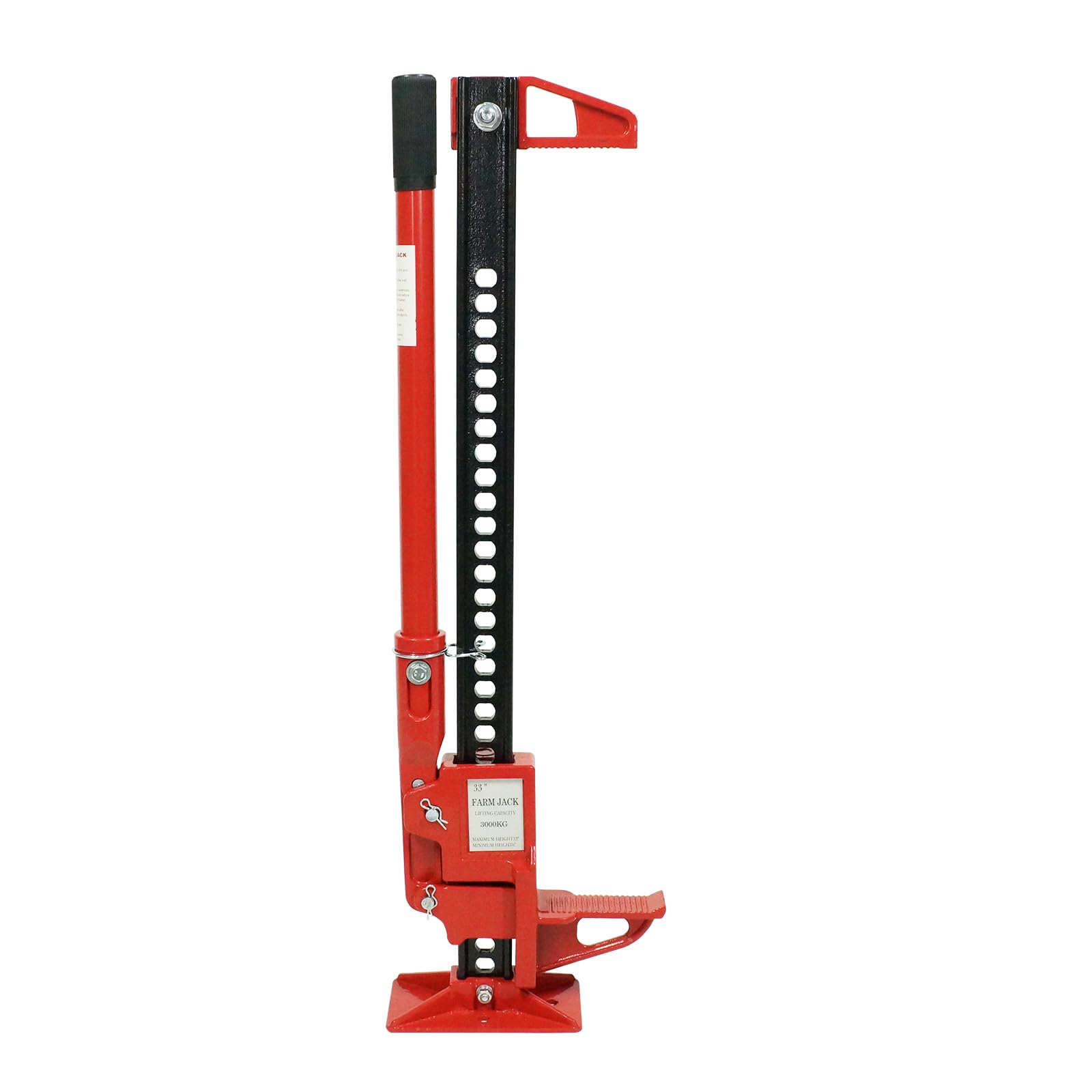 33 High Lift Farm Jack, 3 Ton Heavy Duty Utility High Lift Off-Road Jack, Ratcheting Bumper Lift Jack for Trucks, Tractors, SUVs