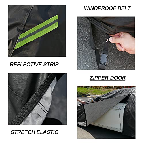 Koukou Waterproof Suv Car Cover Suitable For Jeep Patriot From 2007 To 2016, 7 Layers Windproof All Weather Waterproof Outdoor C