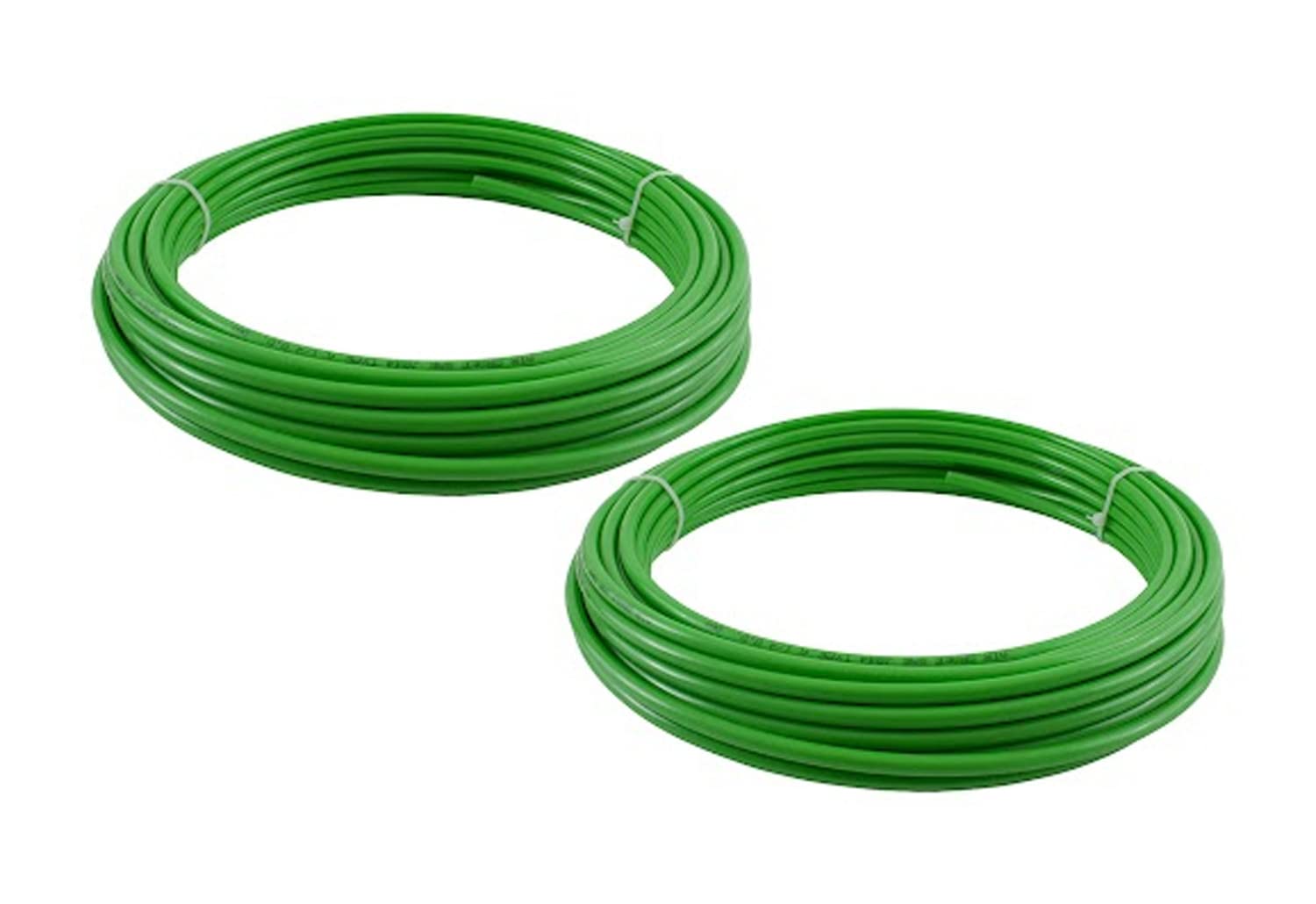Mytee Products (2 Pack) 3/8'' Od X 100' Green Sae J844 Nylon Air Brake Tubing Dot Approved | Pneumatic Nylon Air Line Hose For A