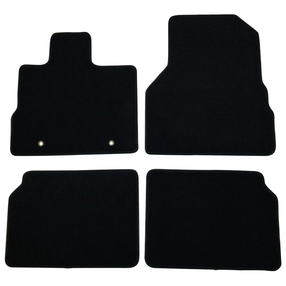 Floor Mats Compatible with 10-17 Chevy Equinox, Black Nylon Flooring Protection Interior Carpets by IKON MOTORSPORTS, 2011 2012 