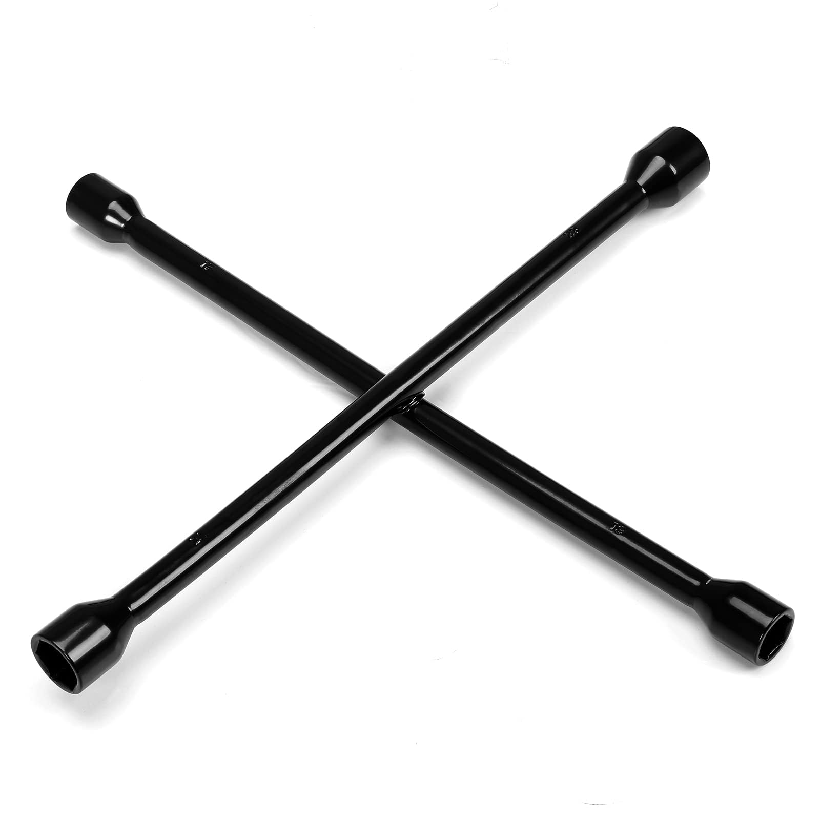 BIG RED ATRX31101-14F 14 Heavy-Duty Cross Lug Wrench | 11/16, 3/4, 13/16, 7/8 | SAE & Metric Lug Nut Remover/Installer for Tire 