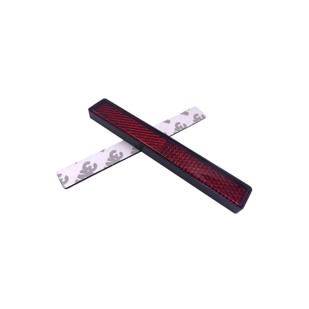 Stick-On Rectangular Reflectors - Safety Spoke Reflective Quick Mount Custom Accessories Adhesive Reflector For Cars, Trailer, M