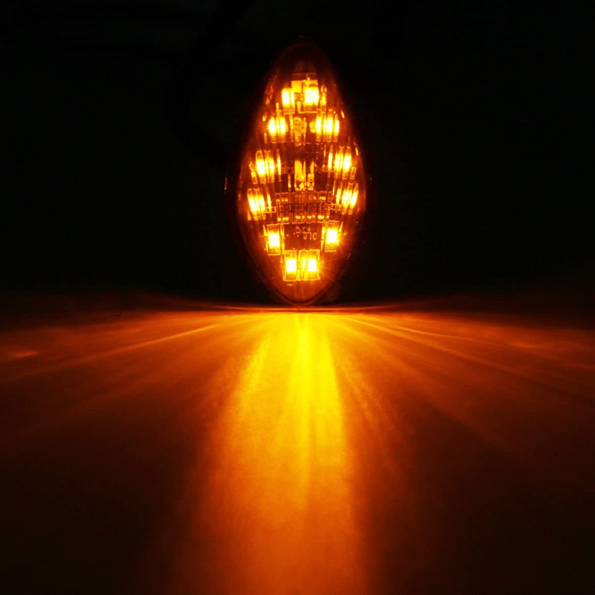 Vofono Turn Signal Compatible With For Honda Grom 2013-2019 Front Amber Flush 12 Led Turn Signals Blinkers Pack Of 2