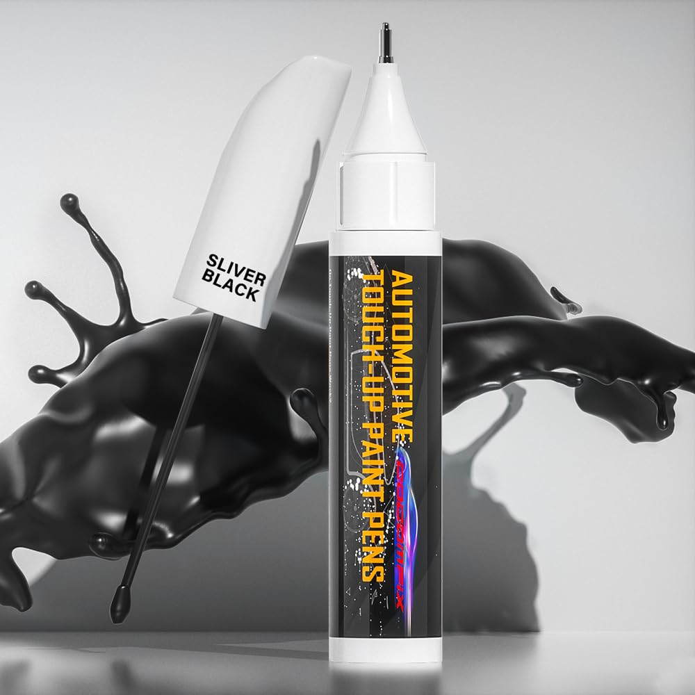 Touch Up Paint For Cars(Silver Black), Automotive Car Touch Up Paint Pen, Two-In-One Car Paint Scratch Repair, Car Scratch Remov
