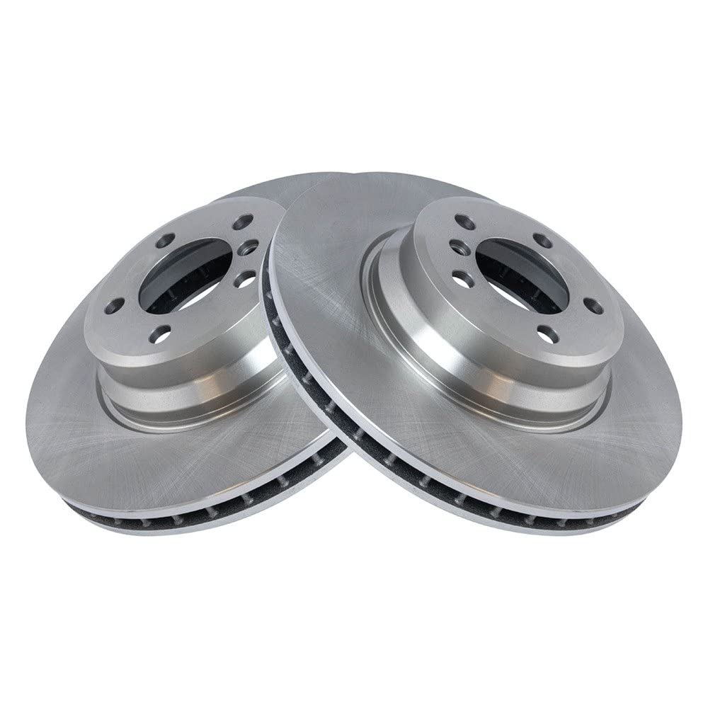 Trq Front Brake Rotors Set Vented Compatible With 2002-2005 Bmw 745I 745Li 2006-2008 750I 750Li 2004-2006 760I 2003-2008 760Li
