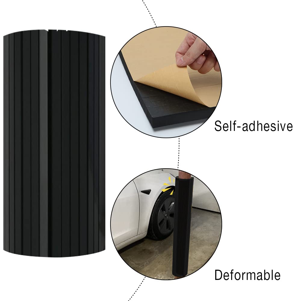 Guequitlex Garage Wall Guards Foam Car Door Protector Wall Bumper Guard For Parking Garages - Garage Wall Guards -Wall Edge Prot