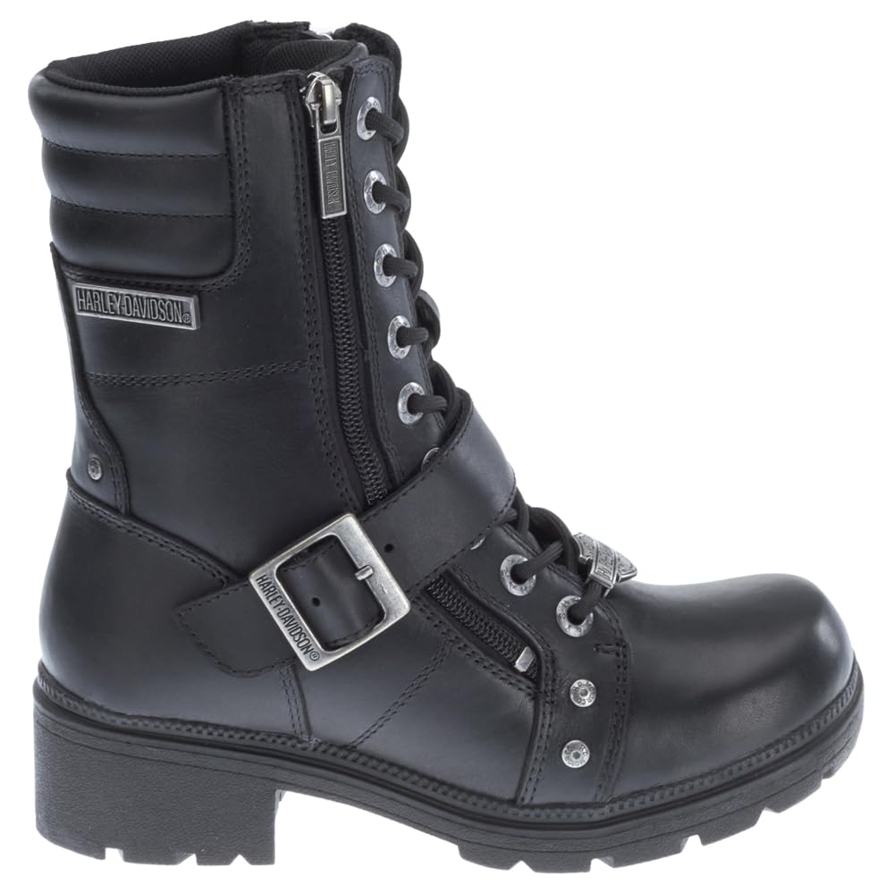 HARLEY-DAVIDSON Women's Talley Ridge Motorcycle Boot, Black, Size 8.5 M US - Stylish & Durable Footwear for Riders