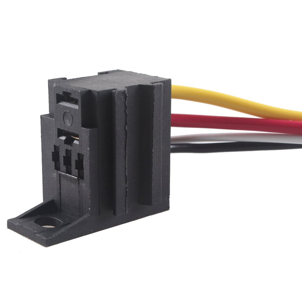 Esupport Heavy Duty Car Automotive Relay 12V 30A Spst 4Pin Socket Plug Pack Of 5