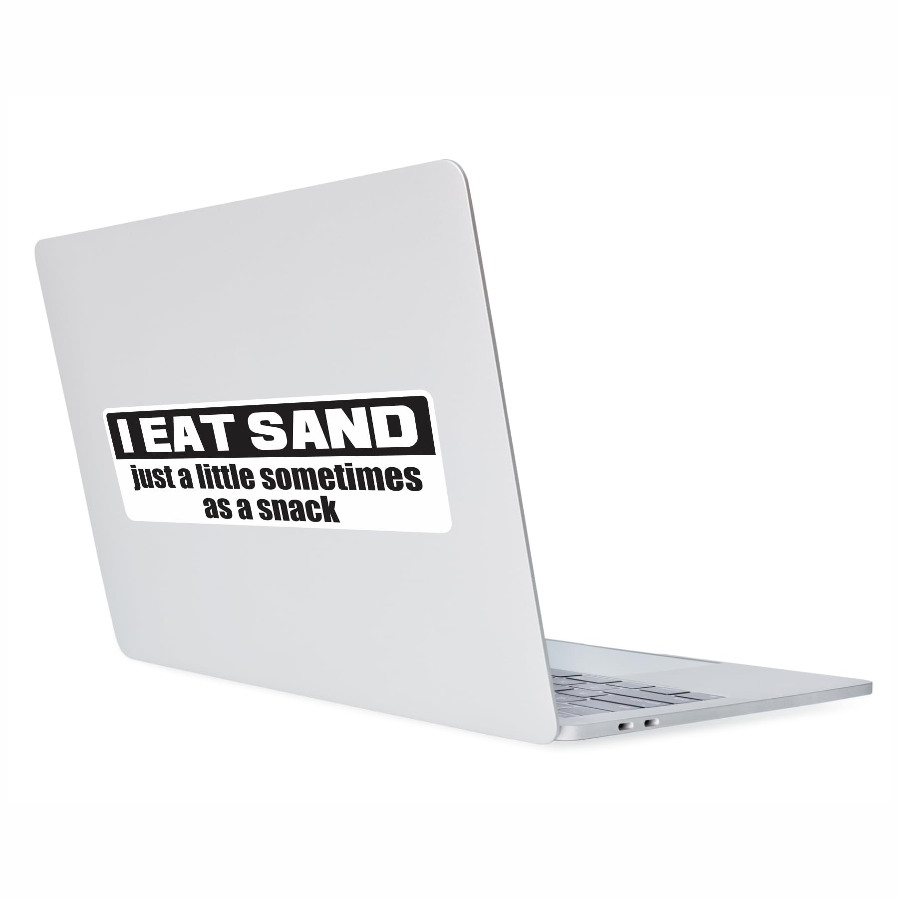 2 Pieces - I Eat Sand! Just A Little Sometimes As A Snack! Funny Meme Bumper Sticker Car Vehicle Vinyl Decal Gen Z