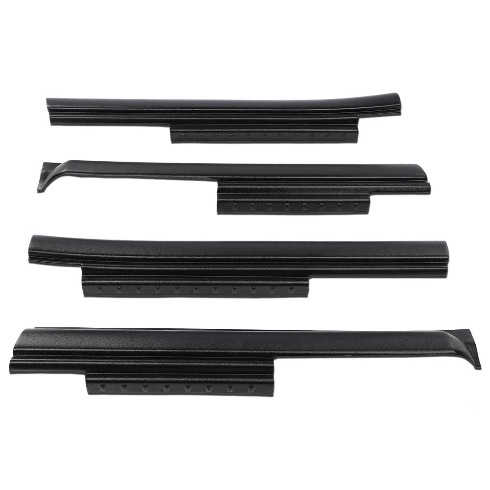 LQI Trail Armor Rocker Panel Guard Compatible with Jeep Wrangler JK 4-Door 2007-2016 Black Panel Cover Trail Side Replacement 14